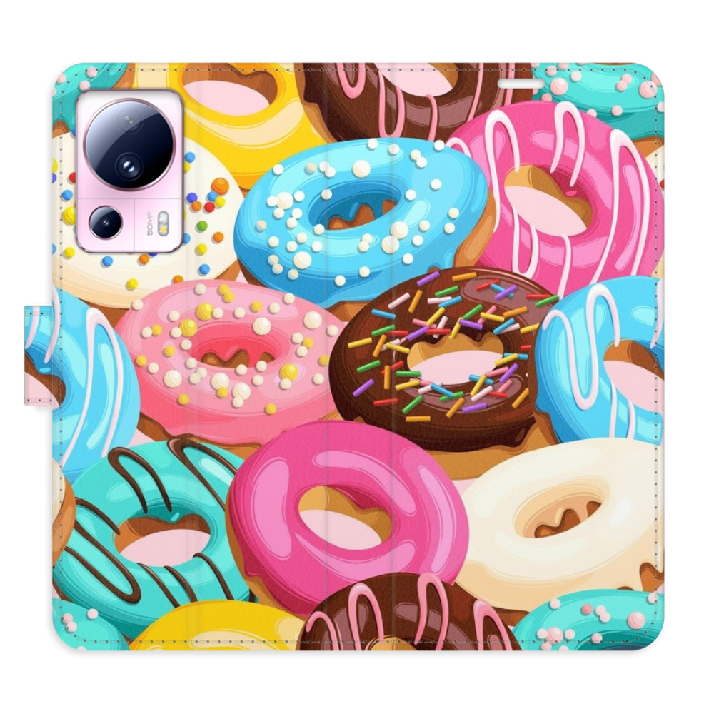 Flipové pouzdro iSaprio - Donuts Pattern 02 - Xiaomi 13 Lite