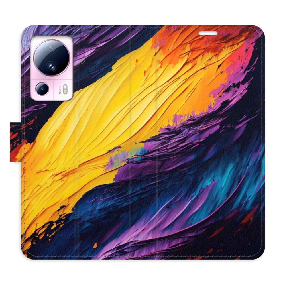 Flipové pouzdro iSaprio - Fire Paint - Xiaomi 13 Lite