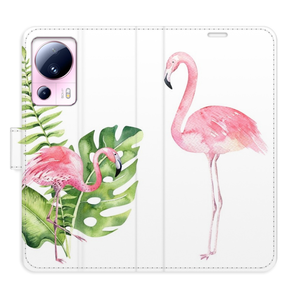 Flipové pouzdro iSaprio - Flamingos - Xiaomi 13 Lite