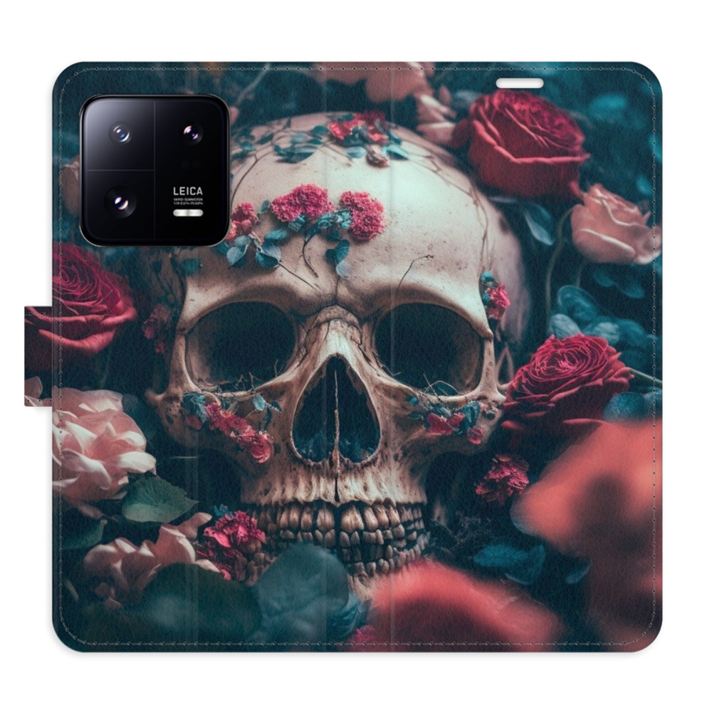 Flipové pouzdro iSaprio - Skull in Roses 02 - Xiaomi 13 Pro