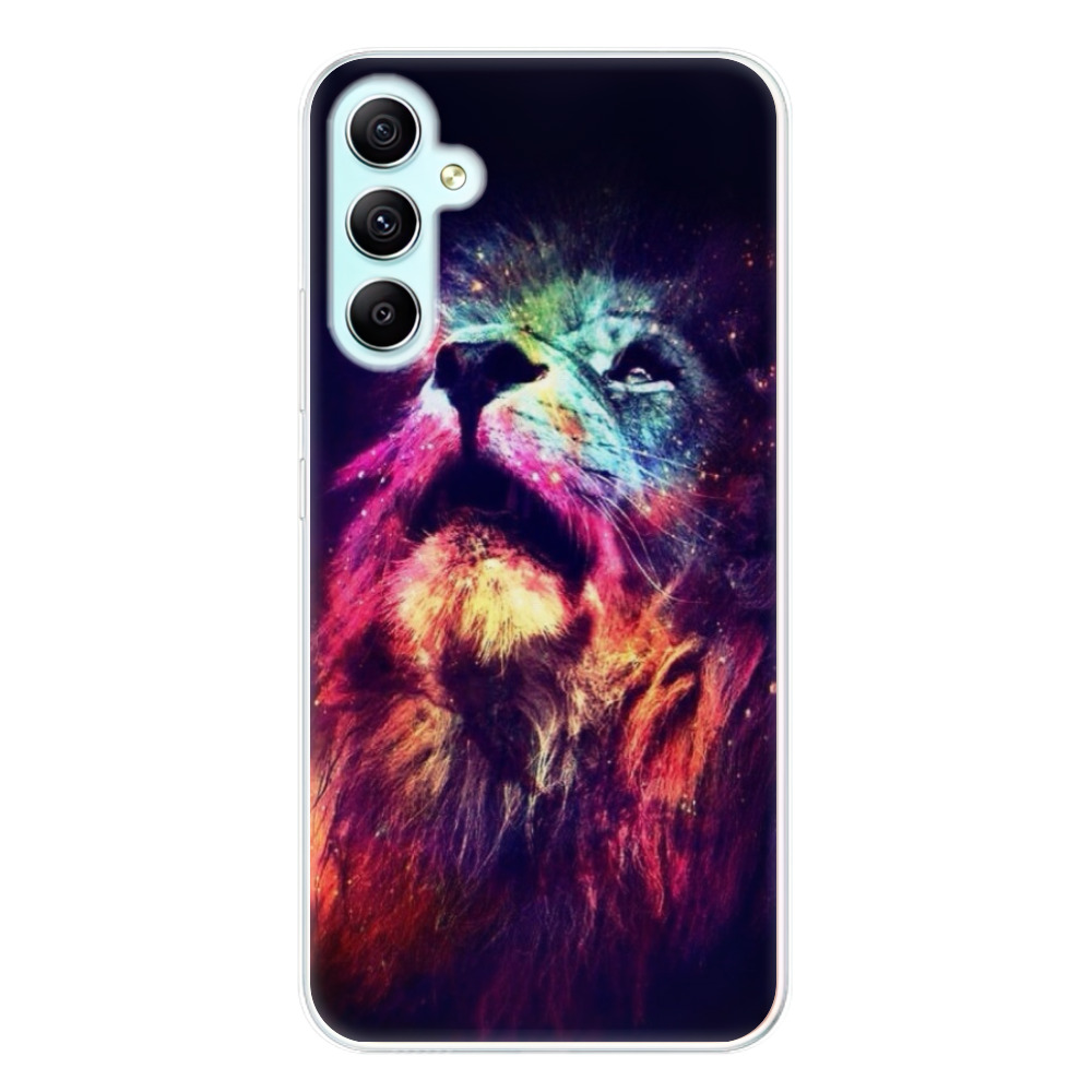 Odolné silikonové pouzdro iSaprio - Lion in Colors - Samsung Galaxy A34 5G