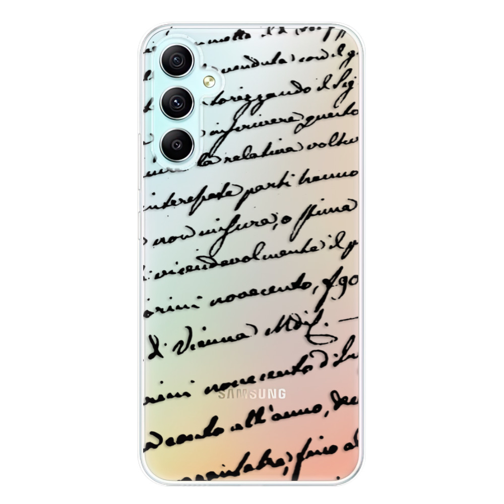 Odolné silikonové pouzdro iSaprio - Handwriting 01 - black - Samsung Galaxy A34 5G