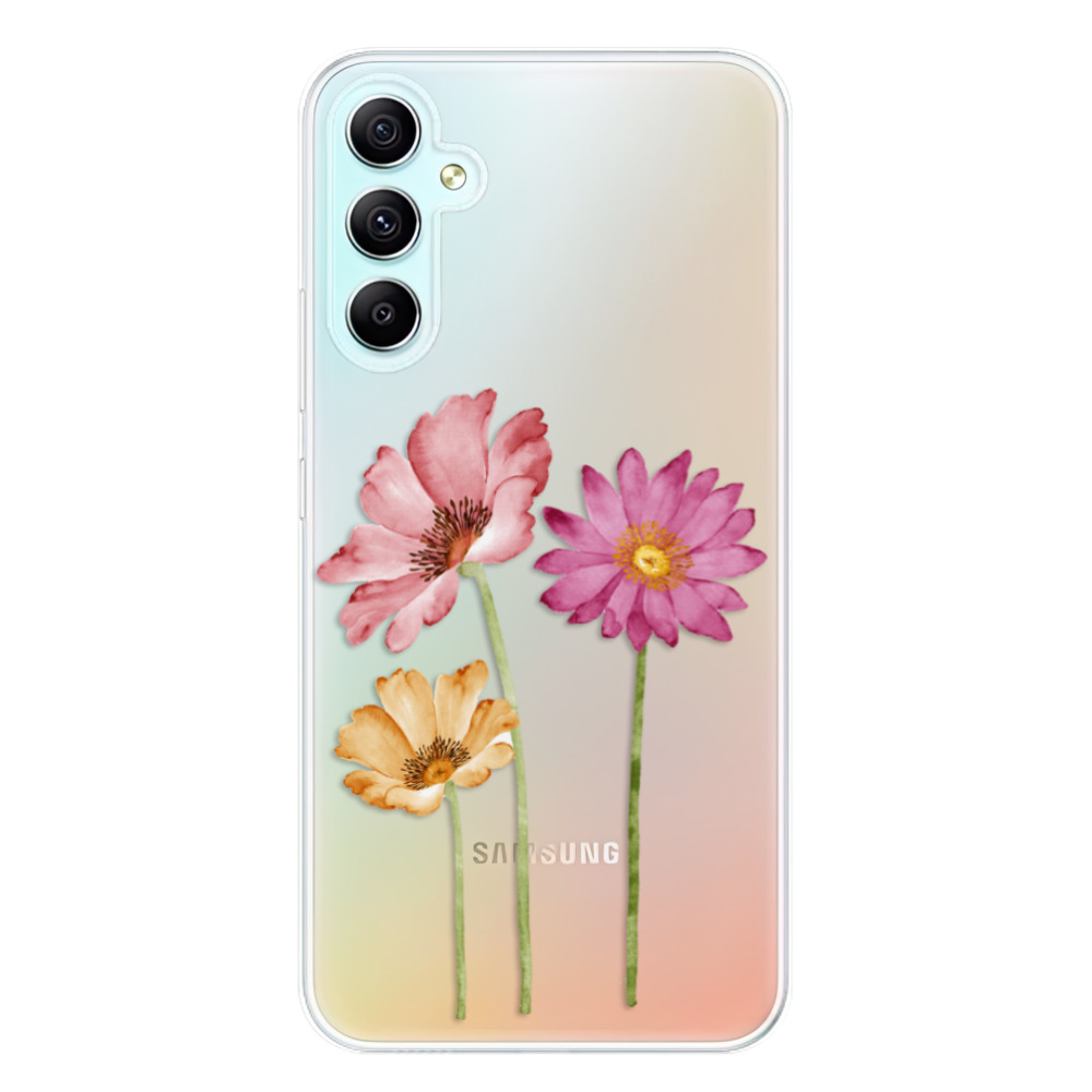 Odolné silikonové pouzdro iSaprio - Three Flowers - Samsung Galaxy A34 5G