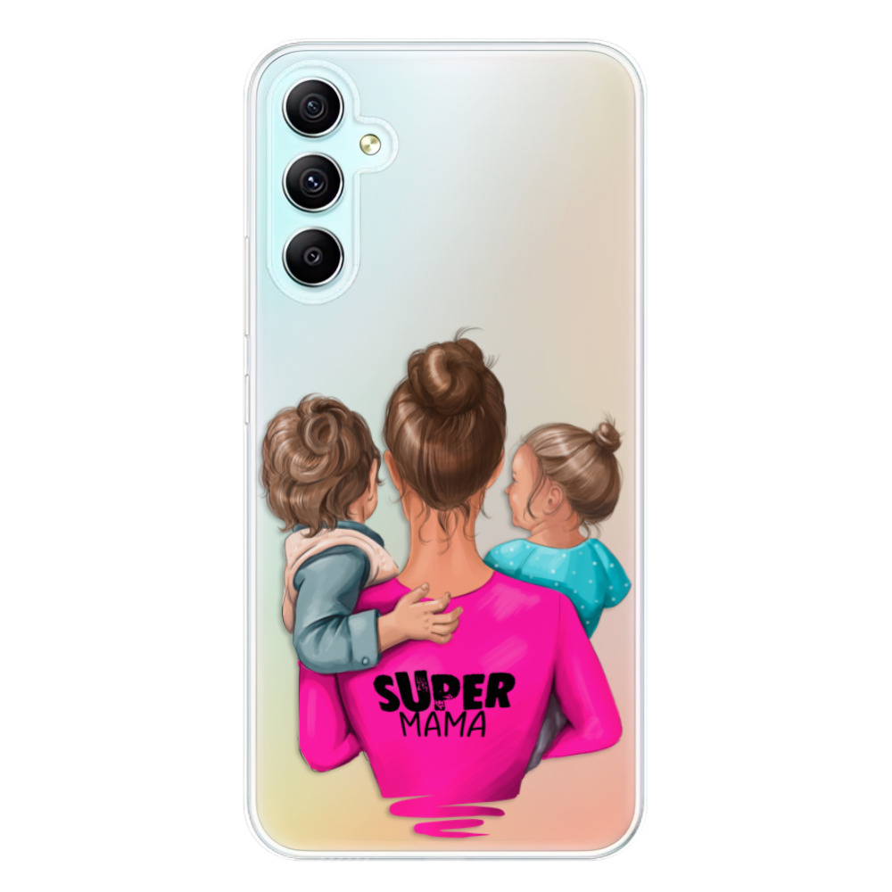Odolné silikonové pouzdro iSaprio - Super Mama - Boy and Girl - Samsung Galaxy A34 5G