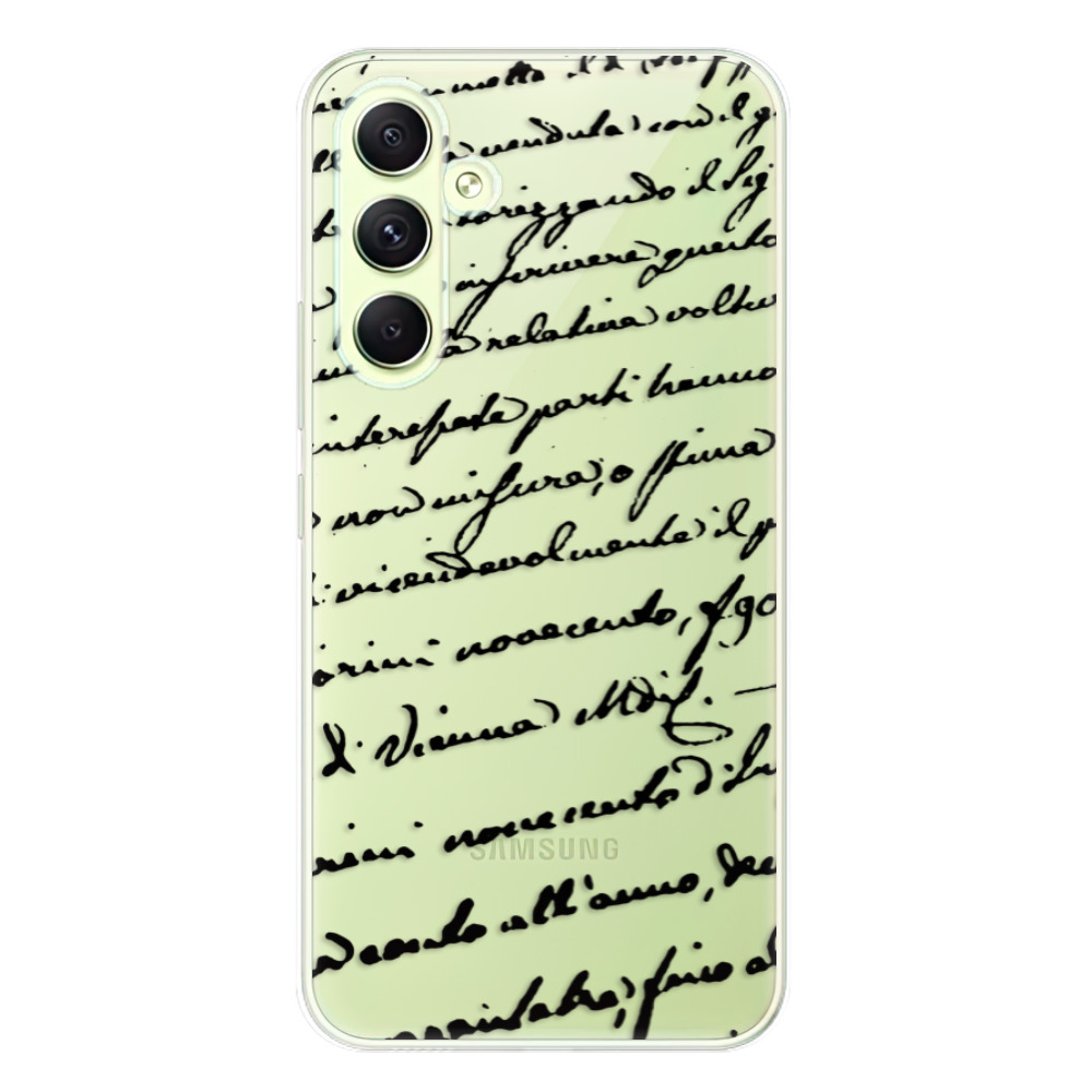 Odolné silikonové pouzdro iSaprio - Handwriting 01 - black - Samsung Galaxy A54 5G