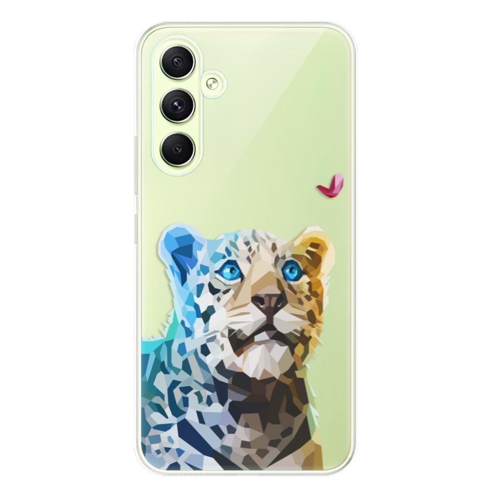 Odolné silikonové pouzdro iSaprio - Leopard With Butterfly - Samsung Galaxy A54 5G