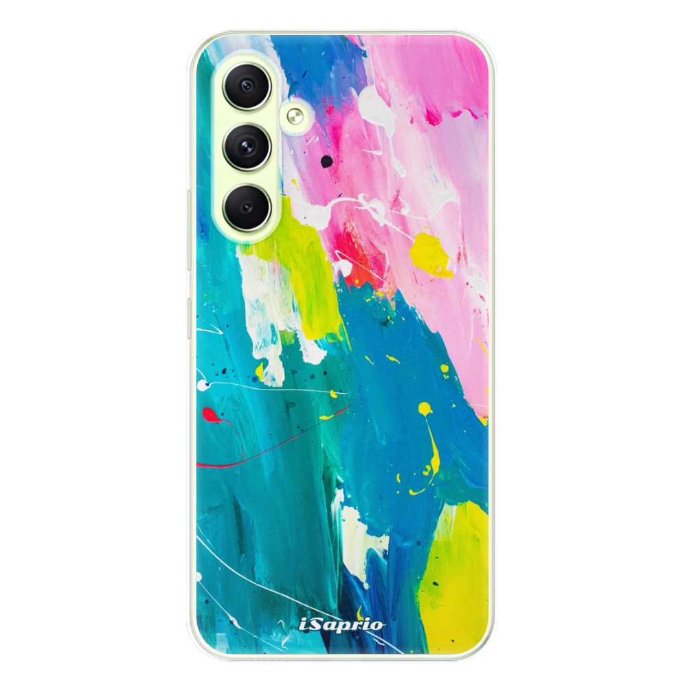 Odolné silikonové pouzdro iSaprio - Abstract Paint 04 - Samsung Galaxy A54 5G