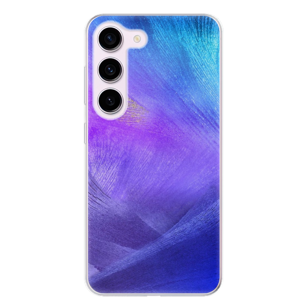 Odolné silikonové pouzdro iSaprio - Purple Feathers - Samsung Galaxy S23 5G