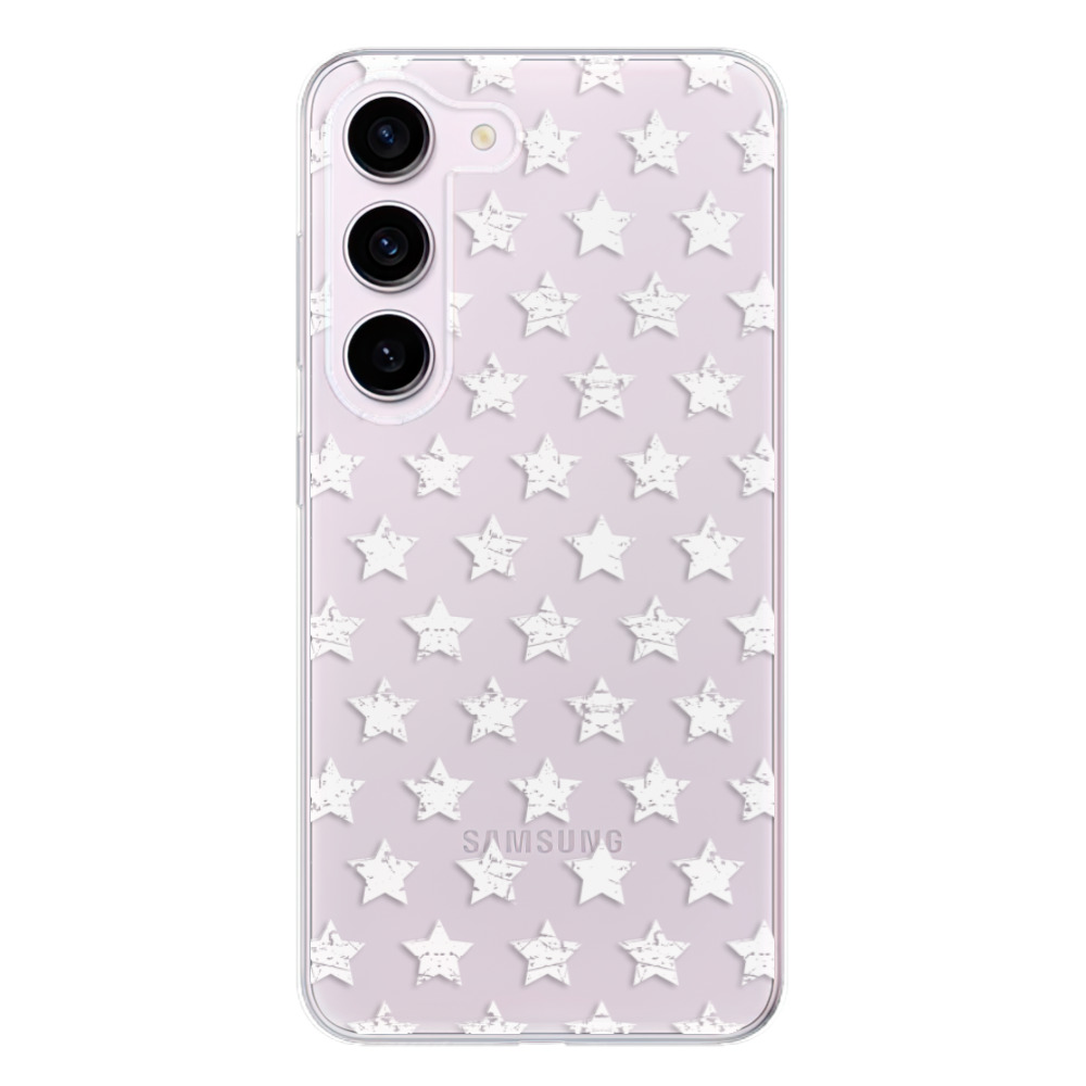 Odolné silikonové pouzdro iSaprio - Stars Pattern - white - Samsung Galaxy S23 5G