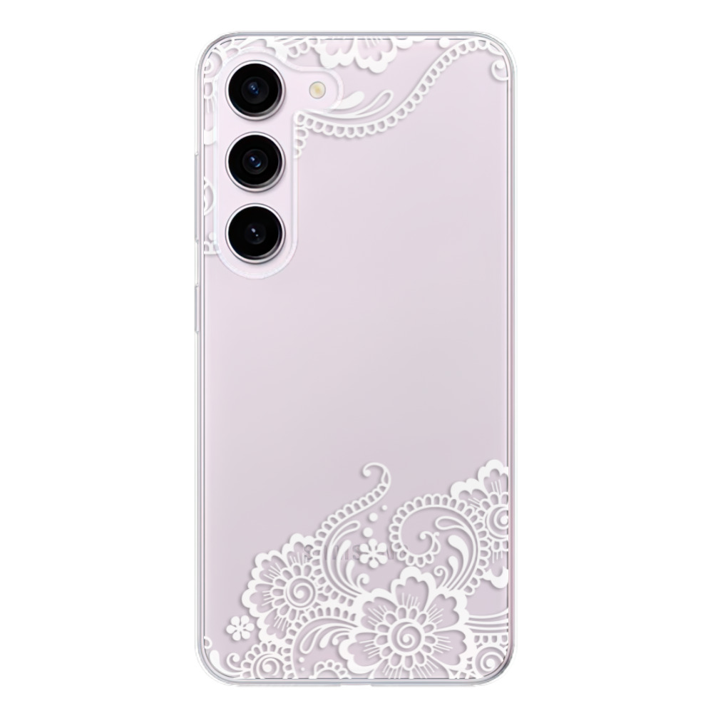 Odolné silikonové pouzdro iSaprio - White Lace 02 - Samsung Galaxy S23 5G
