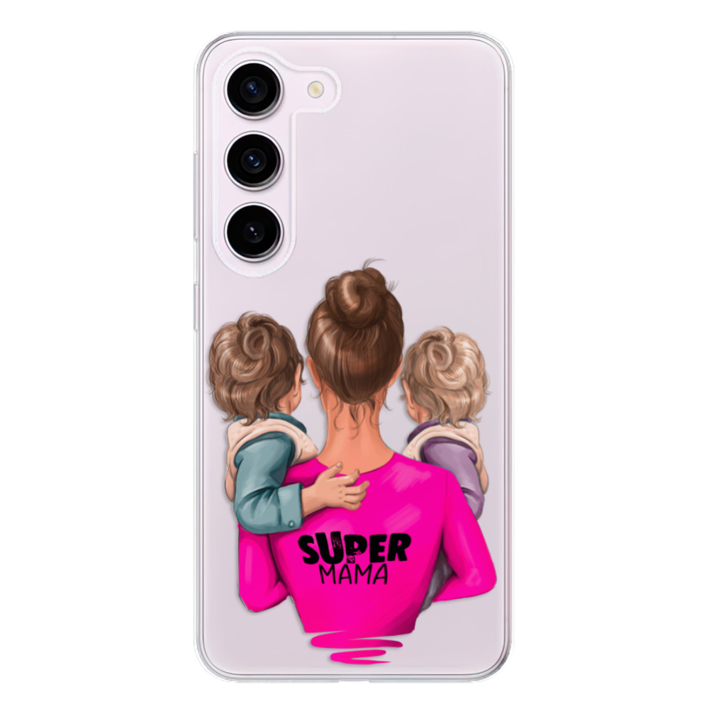 Odolné silikonové pouzdro iSaprio - Super Mama - Two Boys - Samsung Galaxy S23 5G