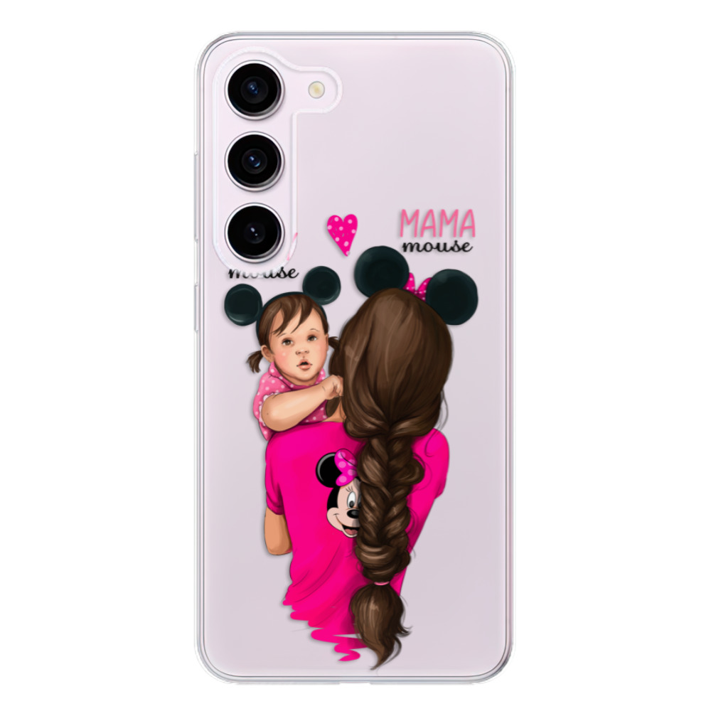 Odolné silikonové pouzdro iSaprio - Mama Mouse Brunette and Girl - Samsung Galaxy S23 5G