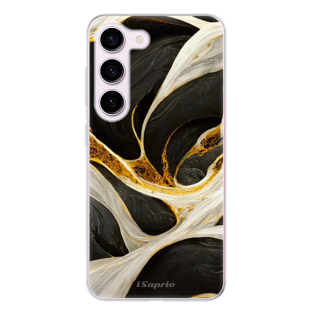 Odolné silikonové pouzdro iSaprio - Black and Gold - Samsung Galaxy S23 5G