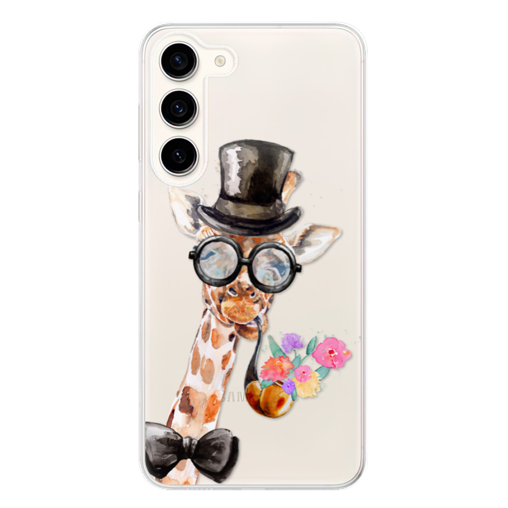 Odolné silikonové pouzdro iSaprio - Sir Giraffe - Samsung Galaxy S23+ 5G