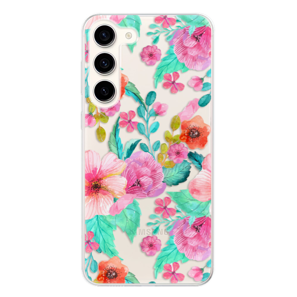 Odolné silikonové pouzdro iSaprio - Flower Pattern 01 - Samsung Galaxy S23+ 5G