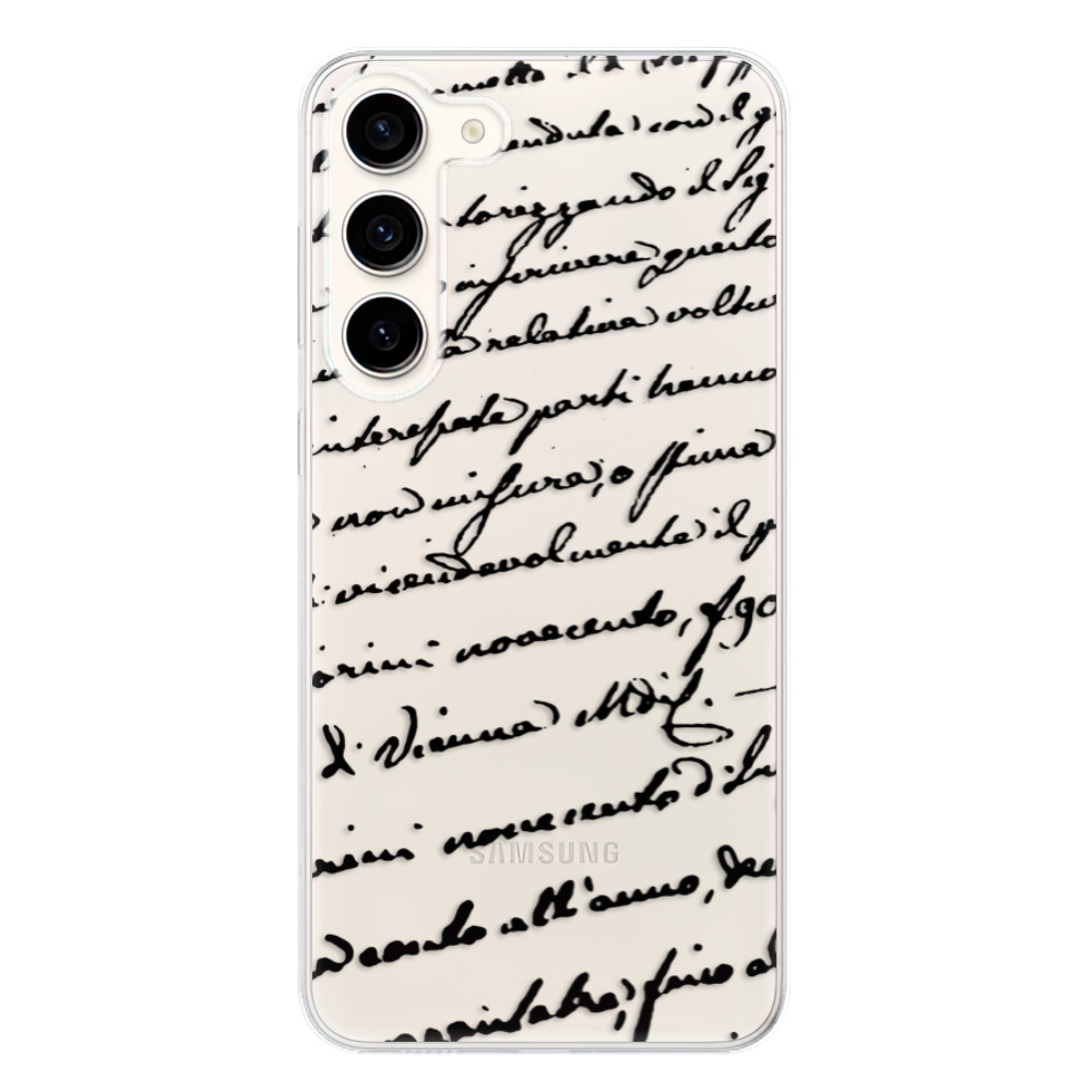 Odolné silikonové pouzdro iSaprio - Handwriting 01 - black - Samsung Galaxy S23+ 5G