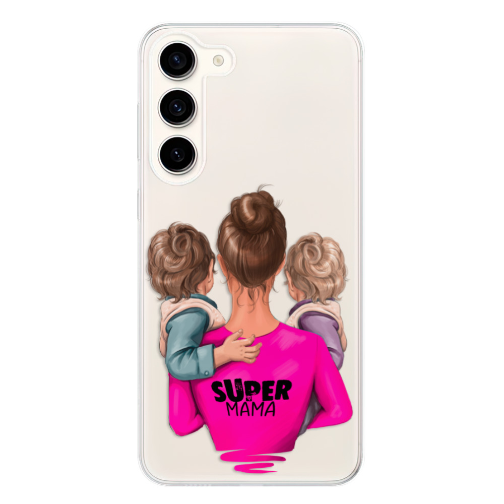 Odolné silikonové pouzdro iSaprio - Super Mama - Two Boys - Samsung Galaxy S23+ 5G