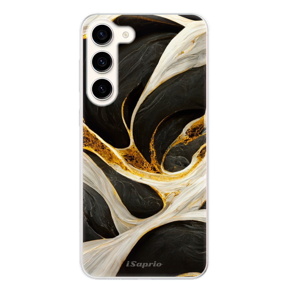 Odolné silikonové pouzdro iSaprio - Black and Gold - Samsung Galaxy S23+ 5G