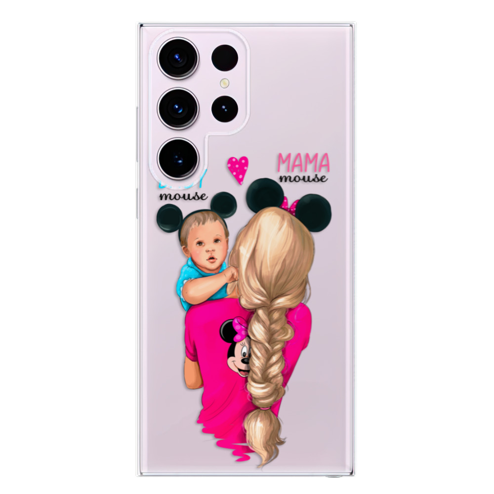 Odolné silikonové pouzdro iSaprio - Mama Mouse Blonde and Boy - Samsung Galaxy S23 Ultra