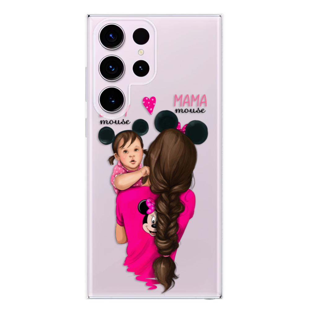 Odolné silikonové pouzdro iSaprio - Mama Mouse Brunette and Girl - Samsung Galaxy S23 Ultra