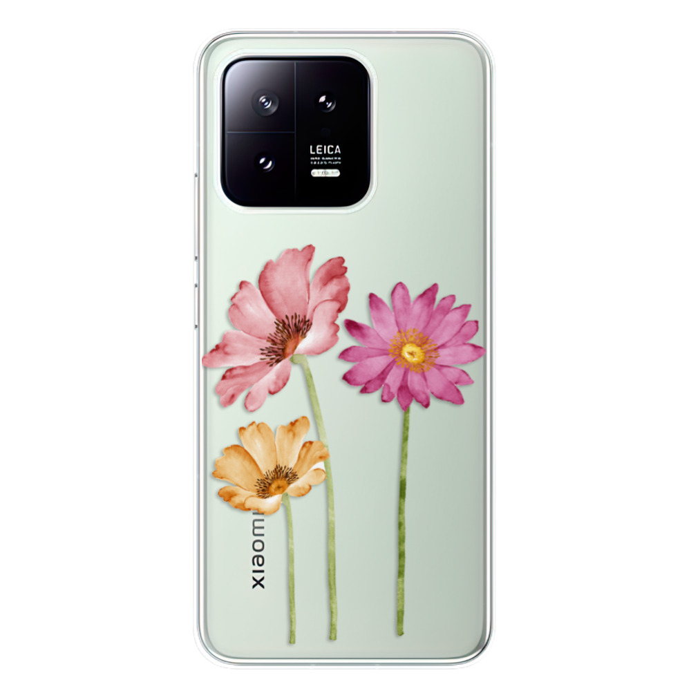 Odolné silikonové pouzdro iSaprio - Three Flowers - Xiaomi 13