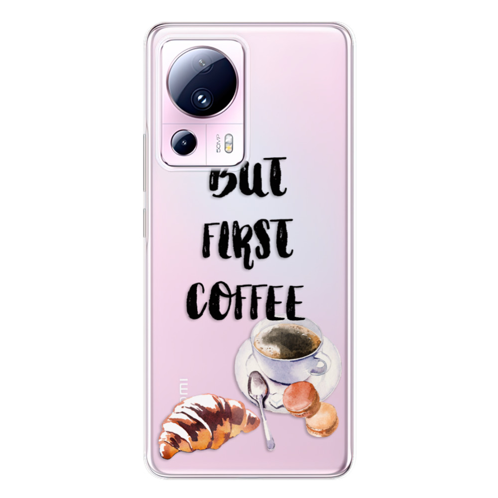 Odolné silikonové pouzdro iSaprio - First Coffee - Xiaomi 13 Lite