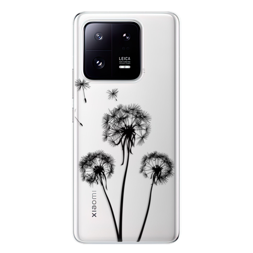 Odolné silikonové pouzdro iSaprio - Three Dandelions - black - Xiaomi 13 Pro