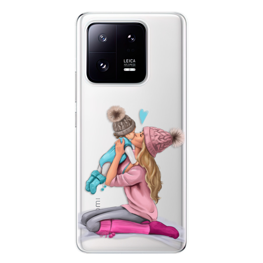 Odolné silikonové pouzdro iSaprio - Kissing Mom - Blond and Boy - Xiaomi 13 Pro