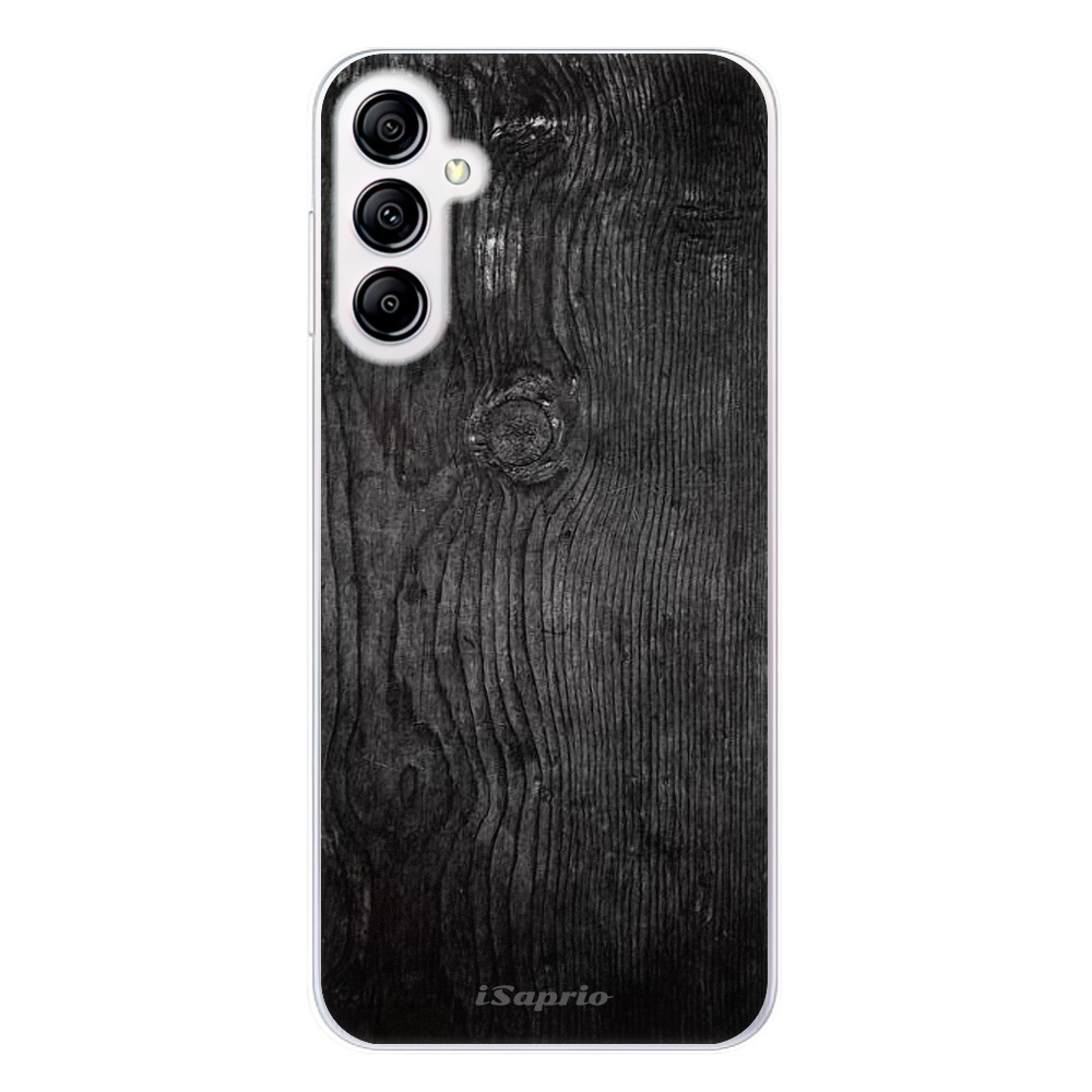 Silikonové odolné pouzdro iSaprio Black Wood 13 na mobil Samsung Galaxy A14 / A14 5G (Odolný silikonový kryt, obal, pouzdro iSaprio Black Wood 13 na mobilní telefon Samsung Galaxy A14 / A14 5G)