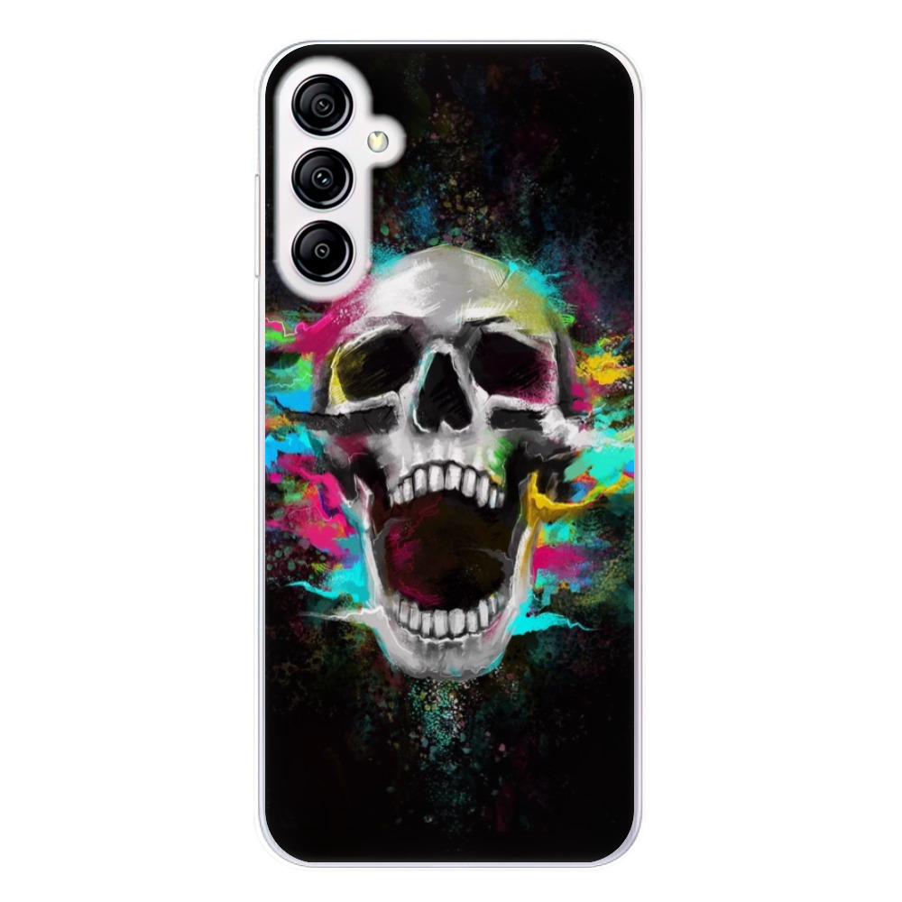 Silikonové odolné pouzdro iSaprio Skull in Colors na mobil Samsung Galaxy A14 / A14 5G (Odolný silikonový kryt, obal, pouzdro iSaprio Skull in Colors na mobilní telefon Samsung Galaxy A14 / A14 5G)
