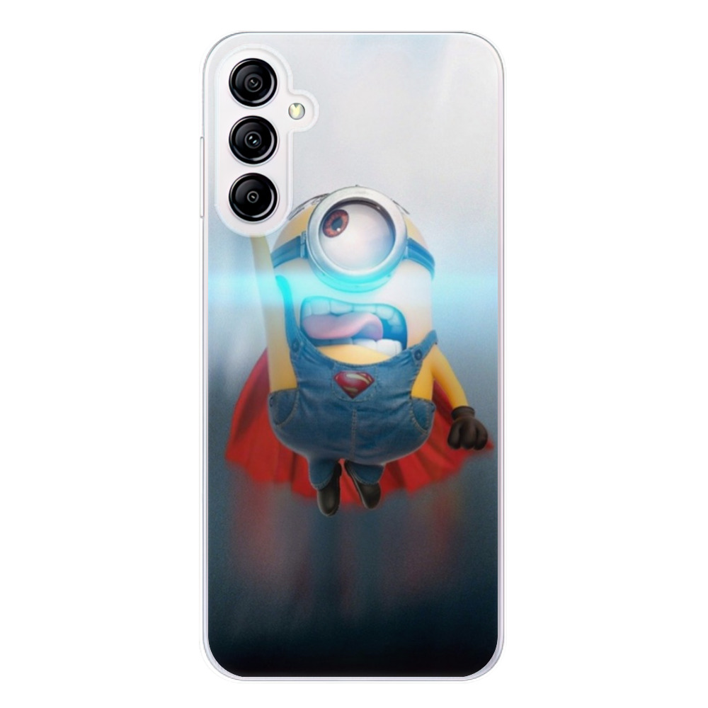 Odolné silikonové pouzdro iSaprio - Mimons Superman 02 - Samsung Galaxy A14 / A14 5G