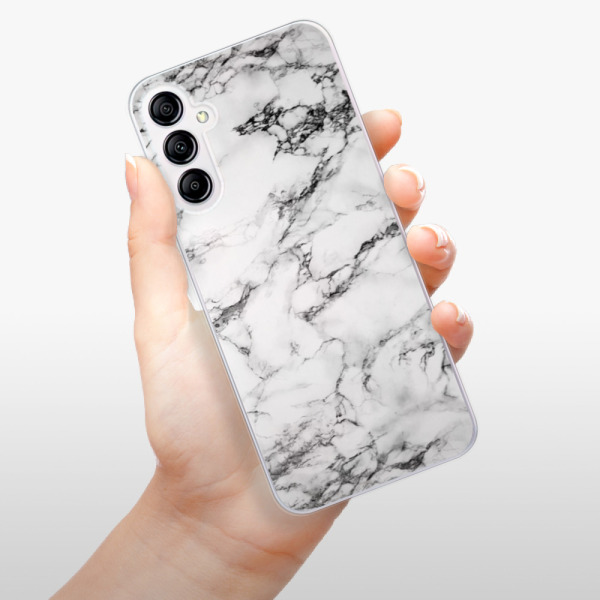 Silikonové pouzdro iSaprio - Samsung Galaxy A14 / A14 5G - White Marble 01
