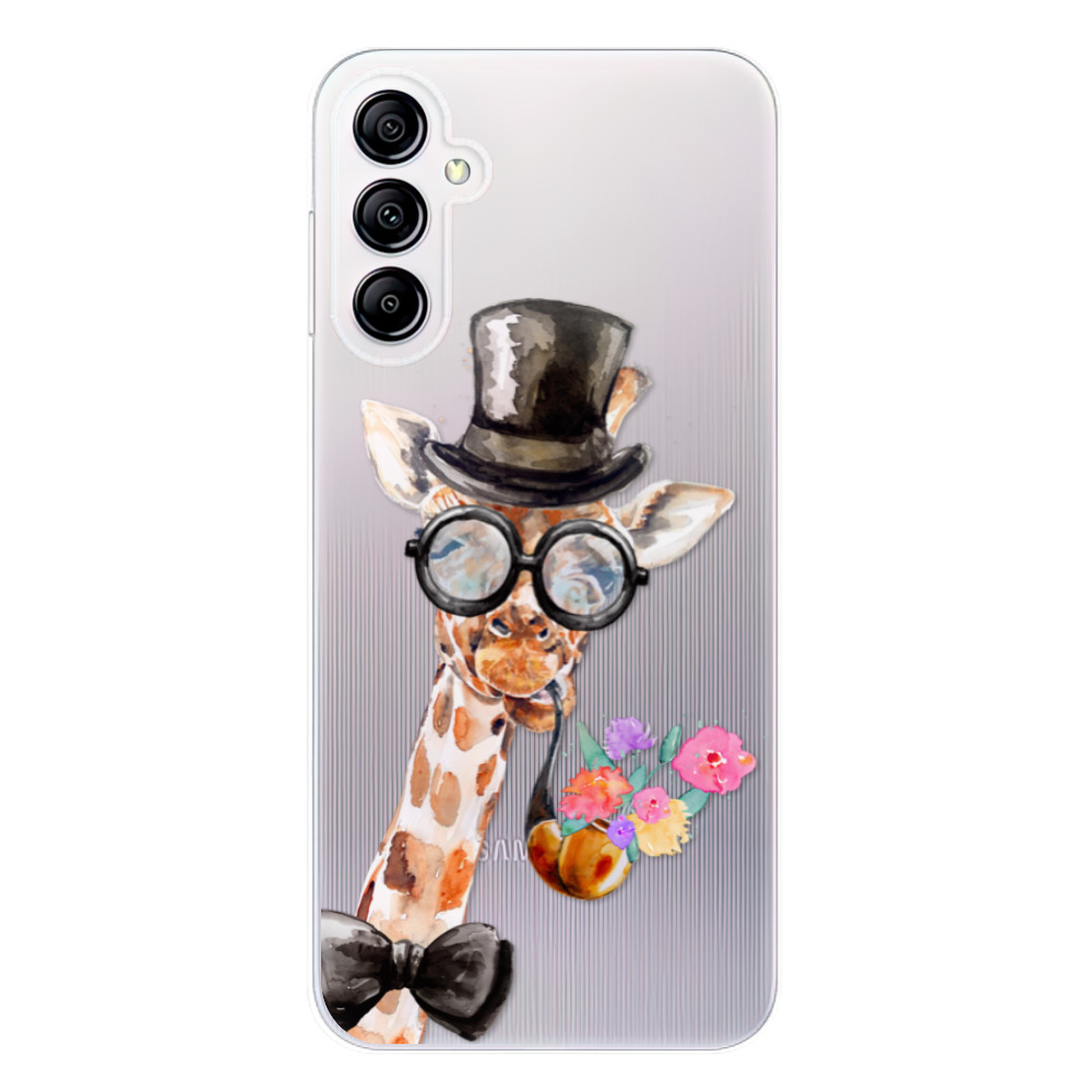 Odolné silikonové pouzdro iSaprio - Sir Giraffe - Samsung Galaxy A14 / A14 5G
