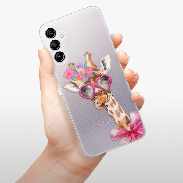Silikonové pouzdro iSaprio - Samsung Galaxy A14 / A14 5G - Lady Giraffe
