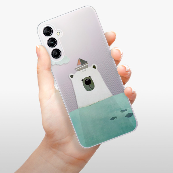 Silikonové pouzdro iSaprio - Samsung Galaxy A14 / A14 5G - Bear With Boat