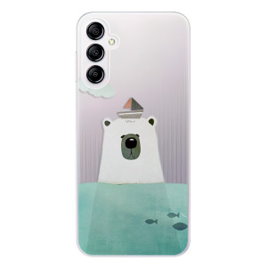Silikonové pouzdro iSaprio - Samsung Galaxy A14 / A14 5G - Bear With Boat