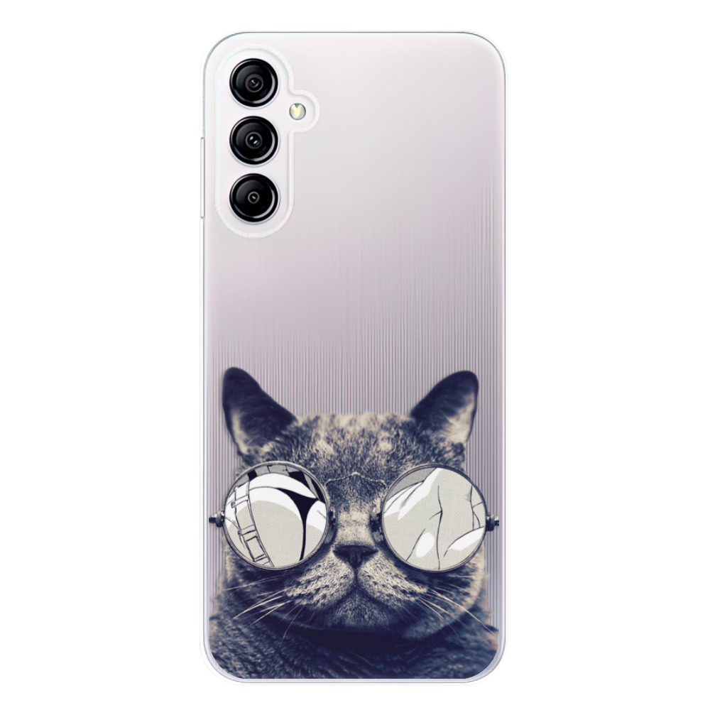 Silikonové odolné pouzdro iSaprio Crazy Cat 01 na mobil Samsung Galaxy A14 / A14 5G (Odolný silikonový kryt, obal, pouzdro iSaprio Crazy Cat 01 na mobilní telefon Samsung Galaxy A14 / A14 5G)