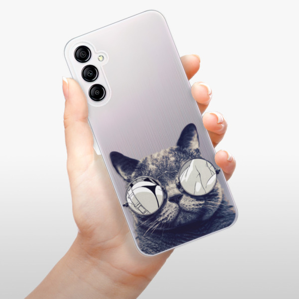Silikonové pouzdro iSaprio - Samsung Galaxy A14 / A14 5G - Crazy Cat 01