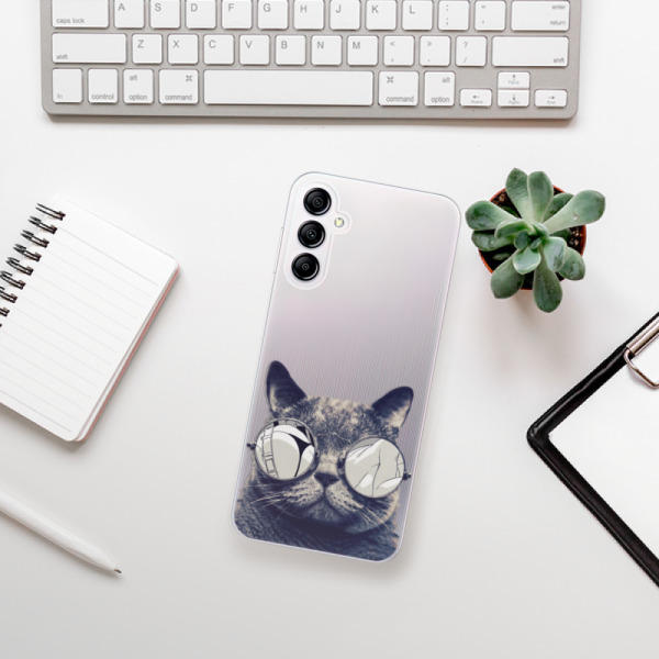Silikonové pouzdro iSaprio - Samsung Galaxy A14 / A14 5G - Crazy Cat 01