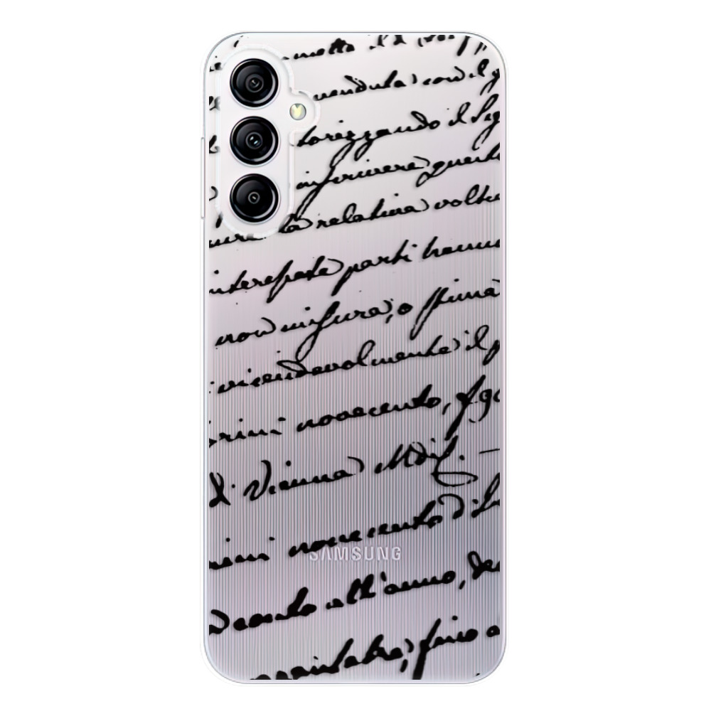 Odolné silikonové pouzdro iSaprio - Handwriting 01 - black - Samsung Galaxy A14 / A14 5G