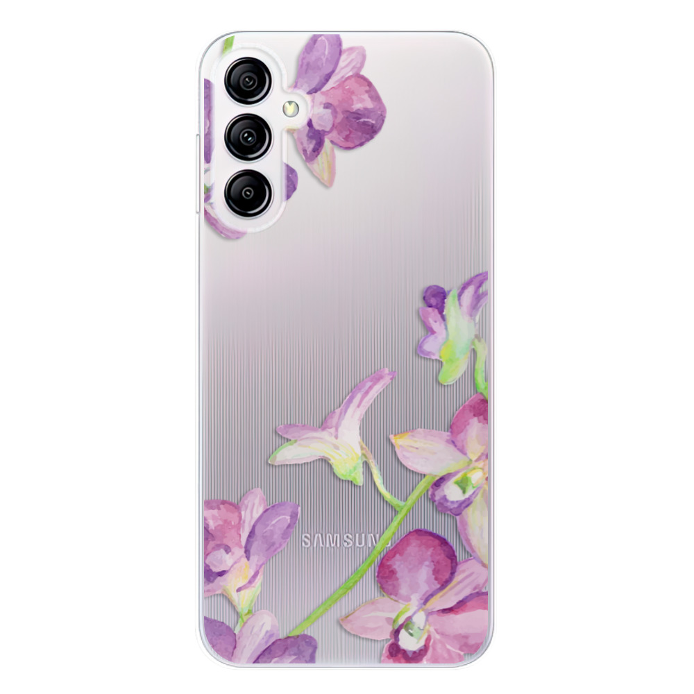 Silikonové odolné pouzdro iSaprio Purple Orchid na mobil Samsung Galaxy A14 / A14 5G (Odolný silikonový kryt, obal, pouzdro iSaprio Purple Orchid na mobilní telefon Samsung Galaxy A14 / A14 5G)