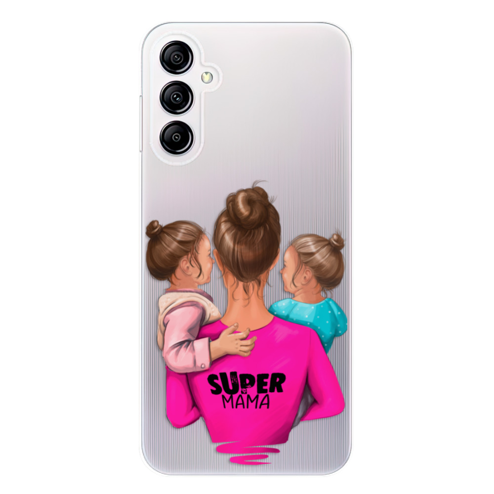 Silikonové odolné pouzdro iSaprio Super Mama - Two Girls na mobil Samsung Galaxy A14 / A14 5G (Odolný silikonový kryt, obal, pouzdro iSaprio Super Mama - Two Girls na mobilní telefon Samsung Galaxy A14 / A14 5G)
