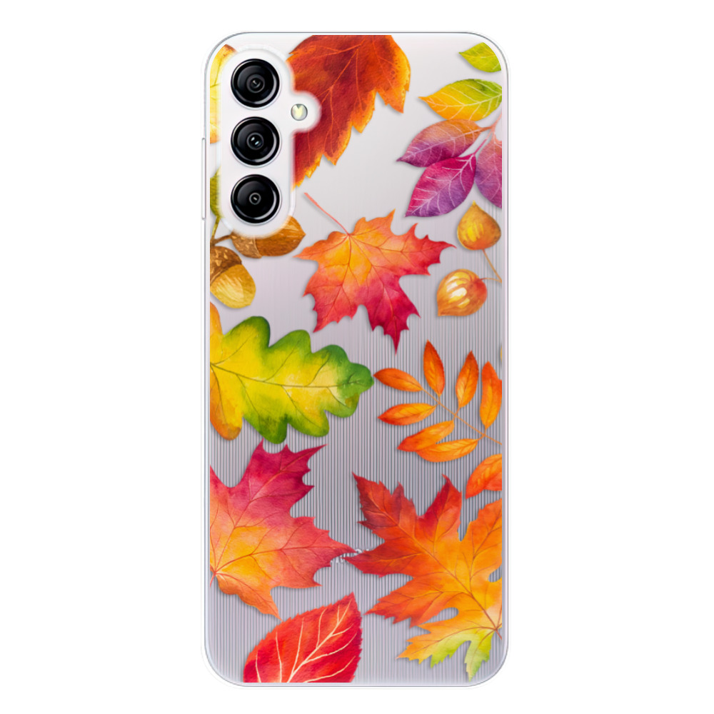 Silikonové odolné pouzdro iSaprio Autumn Leaves 01 na mobil Samsung Galaxy A14 / A14 5G (Odolný silikonový kryt, obal, pouzdro iSaprio Autumn Leaves 01 na mobilní telefon Samsung Galaxy A14 / A14 5G)