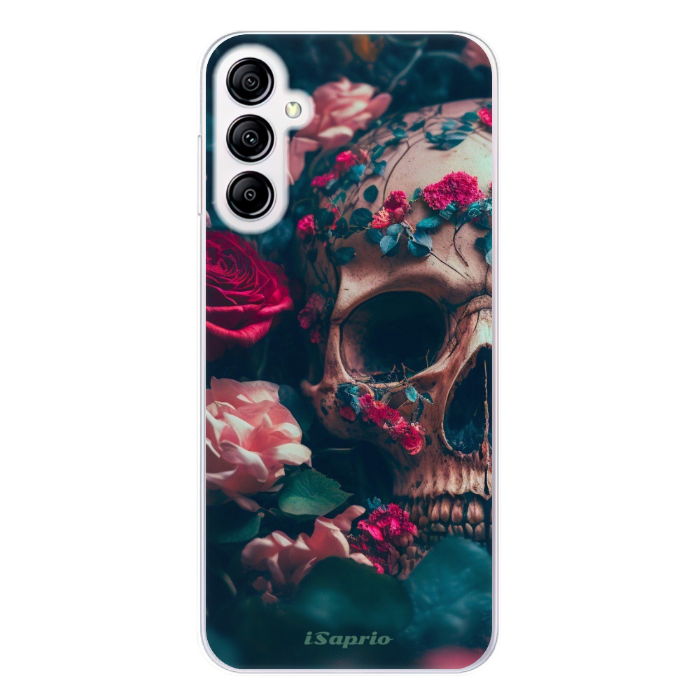 Odolné silikonové pouzdro iSaprio - Skull in Roses - Samsung Galaxy A14 / A14 5G