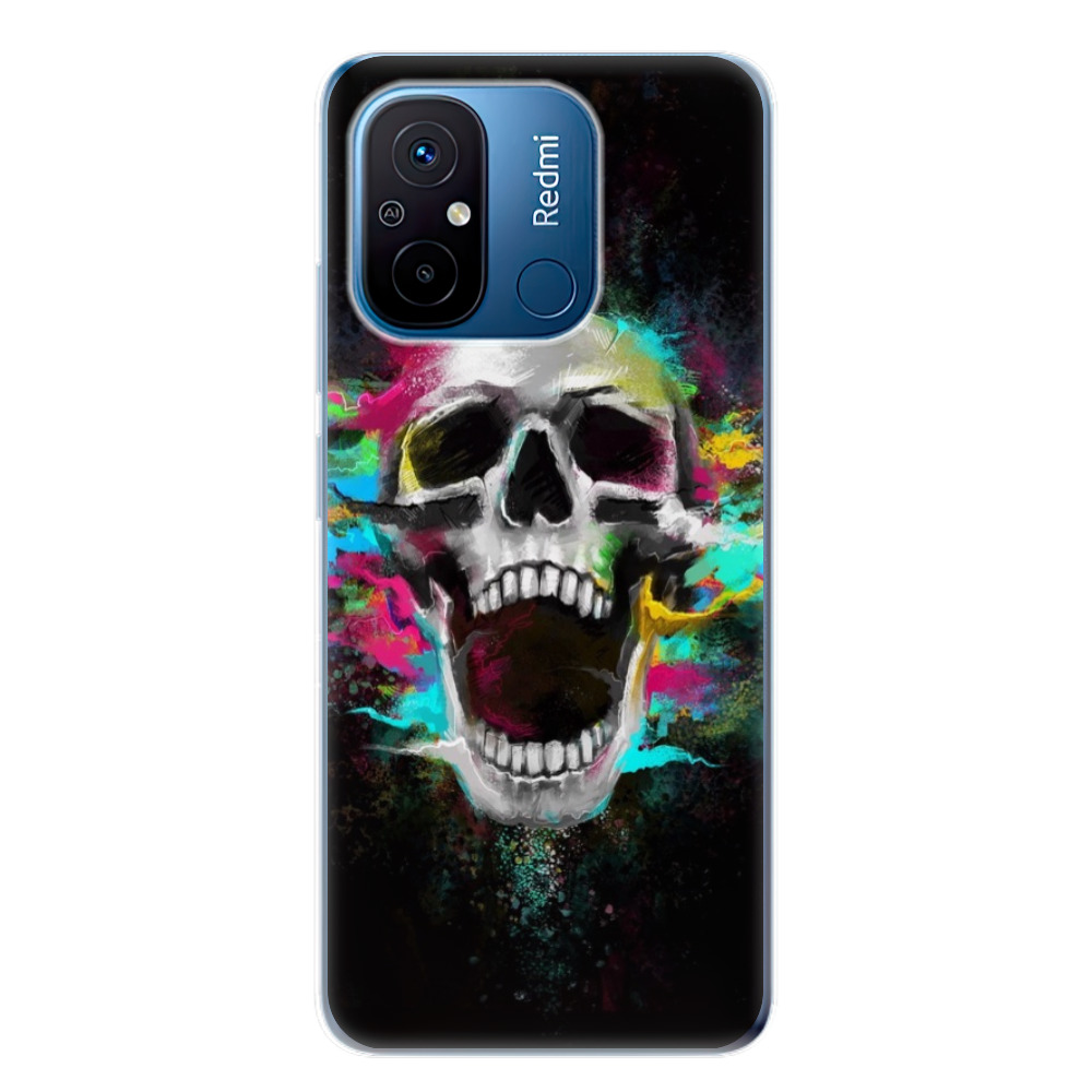 Silikonové odolné pouzdro iSaprio Skull in Colors na mobil Xiaomi Redmi 12C (Odolný silikonový kryt, obal, pouzdro iSaprio Skull in Colors na mobilní telefon Xiaomi Redmi 12C)