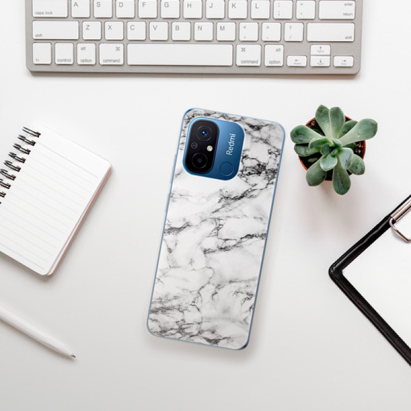 Silikonové pouzdro iSaprio - Xiaomi Redmi 12C - White Marble 01