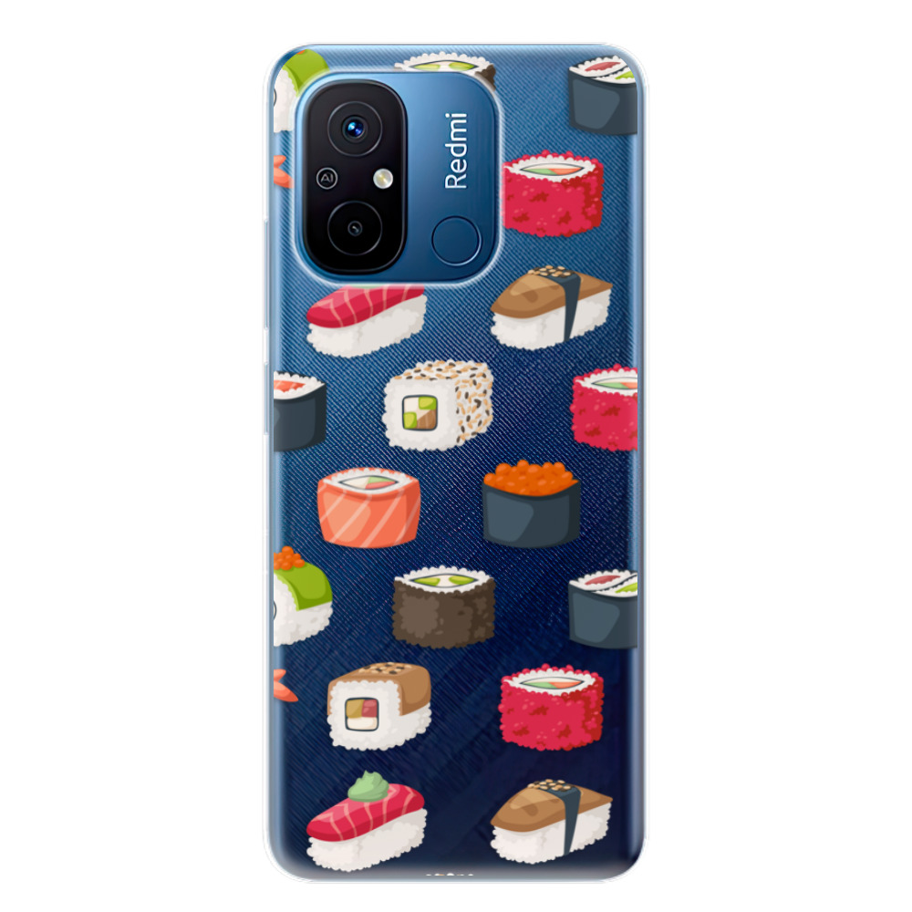 Silikonové odolné pouzdro iSaprio Sushi Pattern na mobil Xiaomi Redmi 12C (Odolný silikonový kryt, obal, pouzdro iSaprio Sushi Pattern na mobilní telefon Xiaomi Redmi 12C)