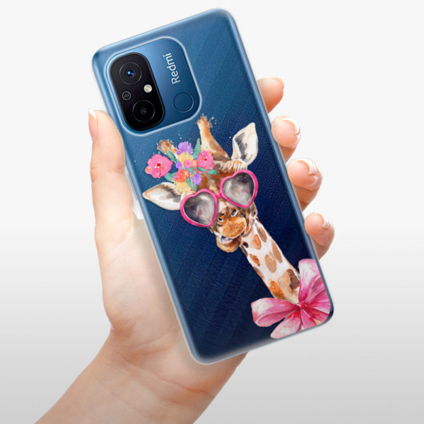 Silikonové pouzdro iSaprio - Xiaomi Redmi 12C - Lady Giraffe