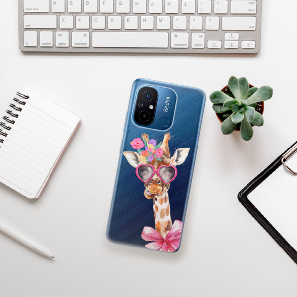 Silikonové pouzdro iSaprio - Xiaomi Redmi 12C - Lady Giraffe