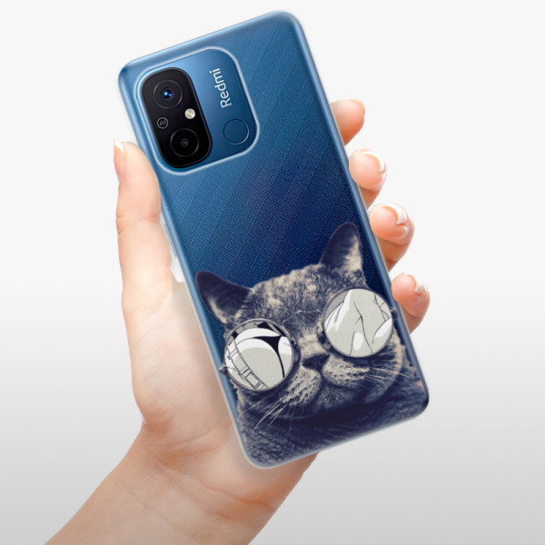 Silikonové pouzdro iSaprio - Xiaomi Redmi 12C - Crazy Cat 01